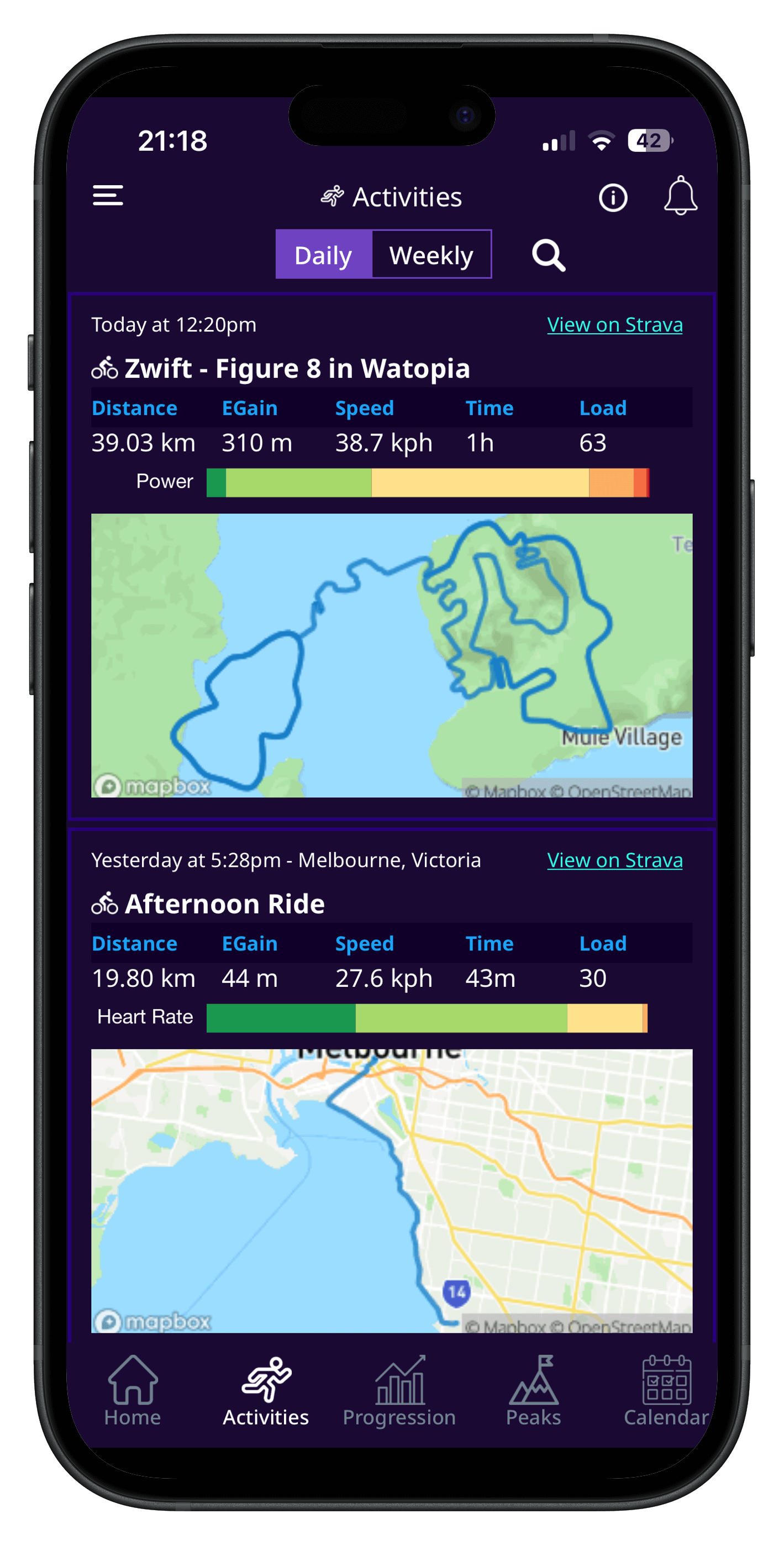 Evandus mobile app: Every activity, together